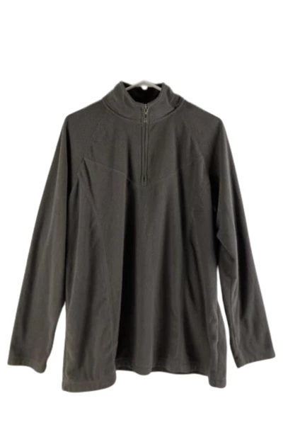 Maurice's Women's Size 1 Pullover Jacket Taupe Brown 1/4 Zip Long Sleeve