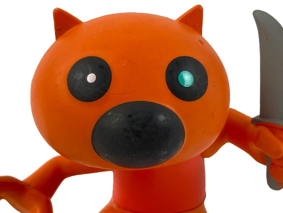 Mini Roblox Piggy Orange Action Figure with Knife - 3" Toy Collectible