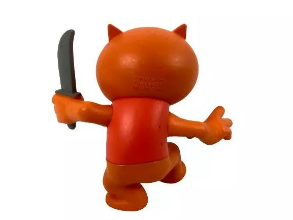 Mini Roblox Piggy Orange Action Figure with Knife - 3" Toy Collectible