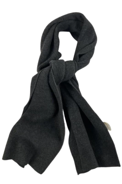 Lot of 2 Women's Scarves: Gray Fleece & Floral Chiffon - Good Condition