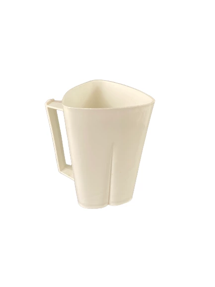 Lot of 5 Beige & White Plastic Kitchen Gadgets & Storage Containers