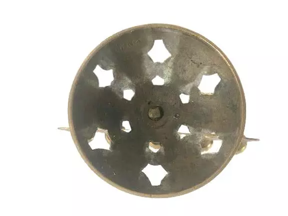 Vintage Brass Toned Candelabra Holds 5 Candles Peace Buddha 12 X 12 Ornate Style