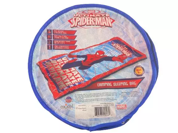 Exxel Outdoors Ultimate Marvel Spiderman Sleeping Bag Red Blue White 