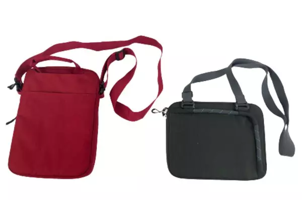 Lot of 2 STM Laptop Tablet Travel Bags Gray Red Carry On Case with Straps