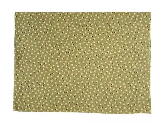 Handmade Set of 2 Standard Pillowcases Green Red White Tree Pattern