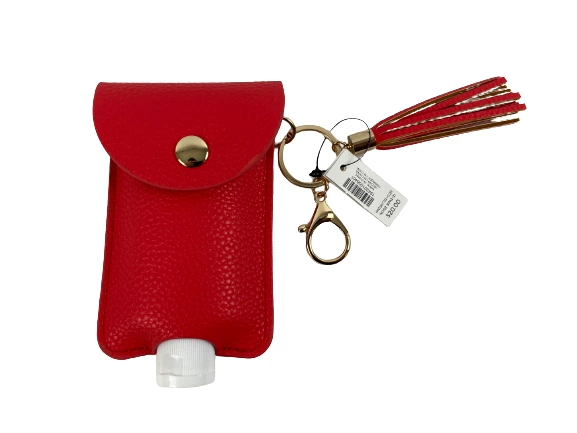 Chico's Salmon Red Lotion Holder Purse Accessory NWT with Snap Closure