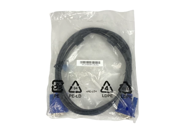 Honglin VGA Monitor Cable E239426 15 Pin Male 6" Sealed Lot