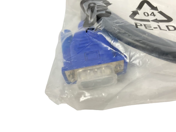 Honglin VGA Monitor Cable E239426 15 Pin Male 6" Sealed Lot