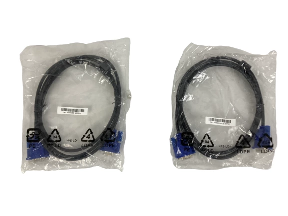 Lot of 2 Honglin VGA Monitor Cables E239426 15 Pin Male - Factory Sealed