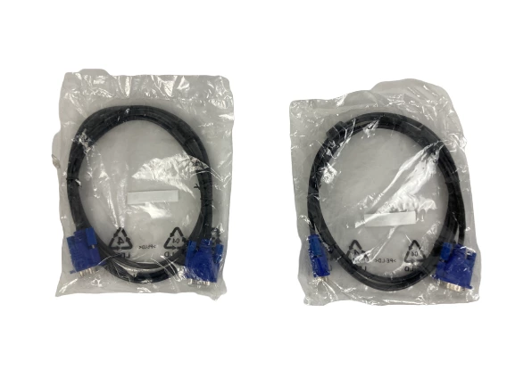 Lot of 2 Honglin VGA Monitor Cables E239426 15 Pin Male - Factory Sealed