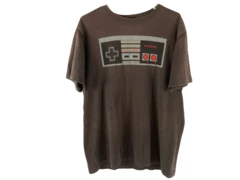Nintendo NES Controller Logo T-Shirt Men's L Taupe Vintage 2013 Pre-Owned