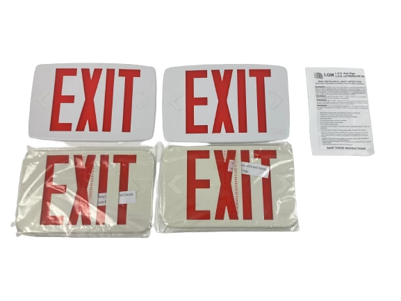 Lithonia Lighting LED Emergency Exit Signs 120/277V - Set of 4, No Battery