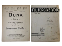 Lot of 2 Vintage Sheet Music: I'll Forgive You & Duna (1931-1932)