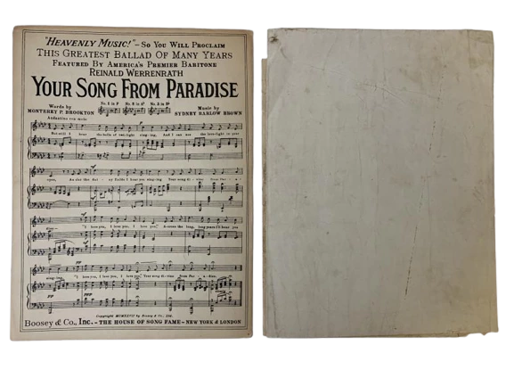 Lot of 2 Vintage Sheet Music: I'll Forgive You & Duna (1931-1932)