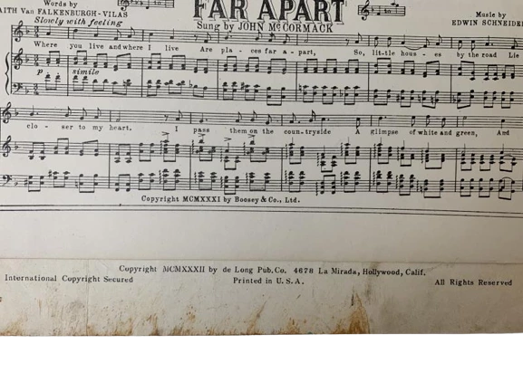 Lot of 2 Vintage Sheet Music: I'll Forgive You & Duna (1931-1932)