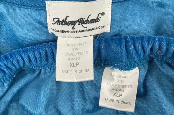 Vtg Anthony Richards Women's Tracksuit Set XLP Turquoise Embroidered Hemmed