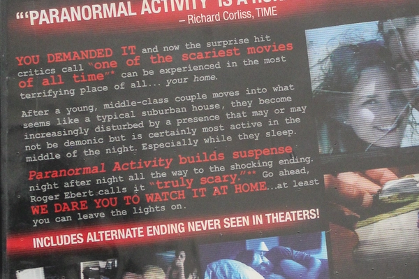 Paranormal Activity DVD 2009 Sealed Horror Movie Paramount DreamWorks
