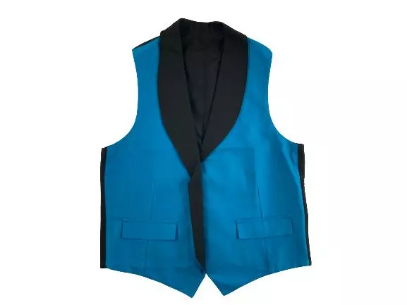 Weiser Designs Men's Medium Black & Turquoise Vest for Wedding/Prom