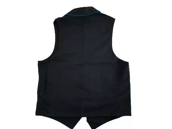 Weiser Designs Men's Medium Black & Turquoise Vest for Wedding/Prom
