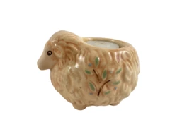 PartyLite Sheep Tealight Candle Holder Ceramic Farmhouse Decor P8401