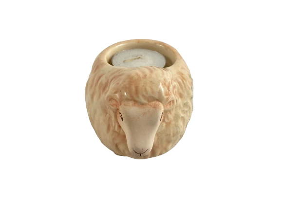 PartyLite Sheep Tealight Candle Holder Ceramic Farmhouse Decor P8401