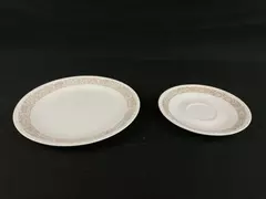 Corelle Woodland Bread Plate & Saucer Set - Lot of 2 - Good Condition