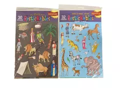 Lot of 2 New Sound Kids Bible Stories Stickers - Noah & Daniel Themes