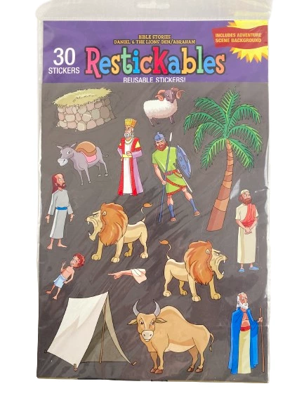 Lot of 2 New Sound Kids Bible Stories Stickers - Noah & Daniel Themes