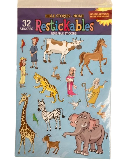 Lot of 2 New Sound Kids Bible Stories Stickers - Noah & Daniel Themes