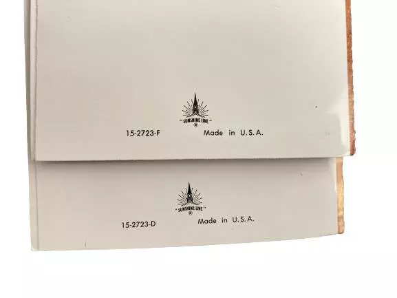 Lot of 2 Vintage Sunshine Line Religious Greeting Cards & Envelopes USA