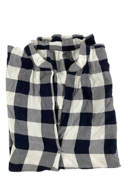 Premium Brands Opco Women's Blue White Checkered Sleeveless Blouse M