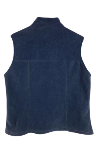 North End Women's Blue Fleece Vest Size L with Pockets - Good Condition