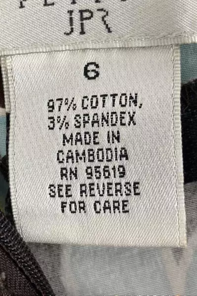 Outfit Petite Size 6 A-Line Skirt Black Blue Floral Stretch Back Zip