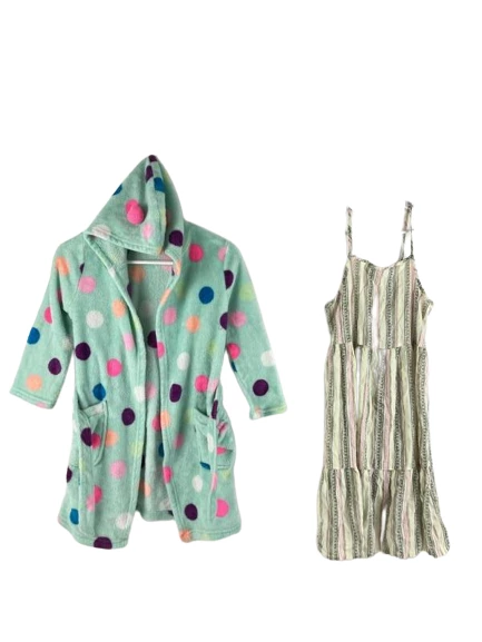 Lot of 2 Arizona Jeans Girls Size 7/8 Dress & Bathrobe Apparel Clothing