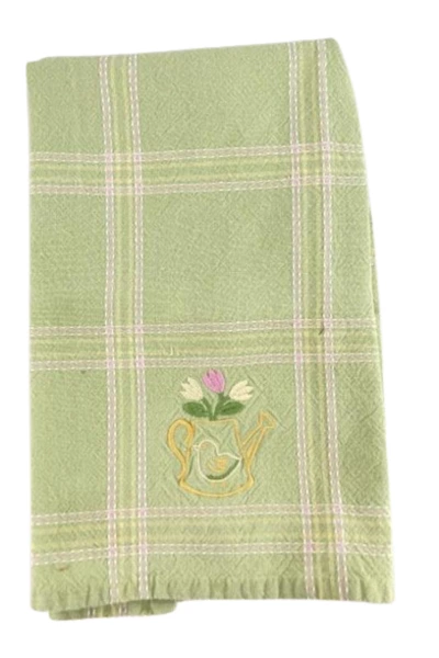 Lot of 4 Spring Easter Kitchen Linens Tea Towels & Hot Pads - Pre-Owned