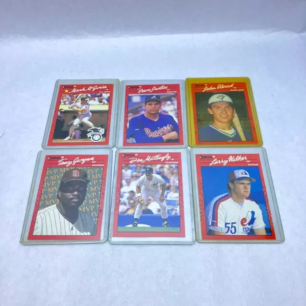 Lot of 6 1990 Donruss Baseball Cards - Walker, McGwire & Stars