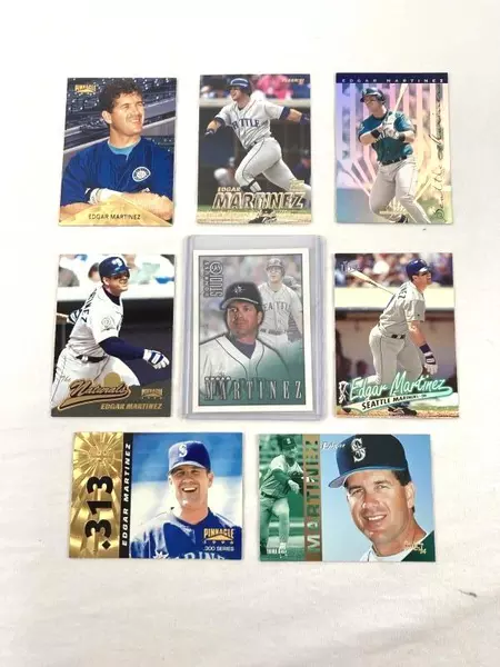 Lot of 8 Edgar Martinez Baseball Cards - Pinnacle, Donruss, Score, Fleer