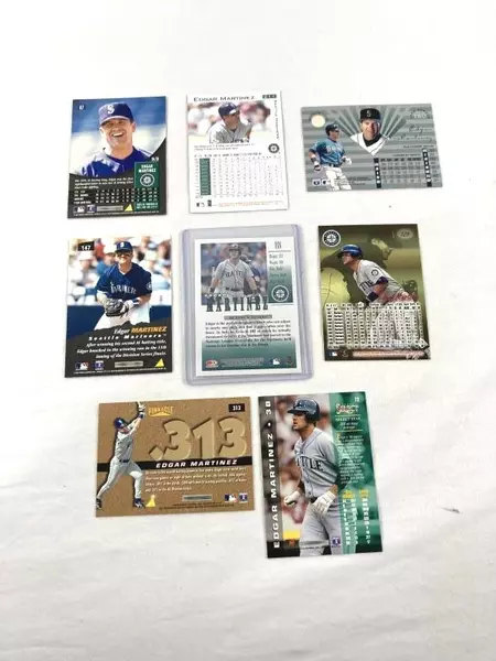 Lot of 8 Edgar Martinez Baseball Cards - Pinnacle, Donruss, Score, Fleer