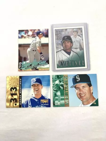 Lot of 8 Edgar Martinez Baseball Cards - Pinnacle, Donruss, Score, Fleer