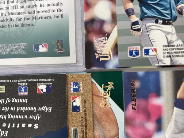 Lot of 8 Edgar Martinez Baseball Cards - Pinnacle, Donruss, Score, Fleer