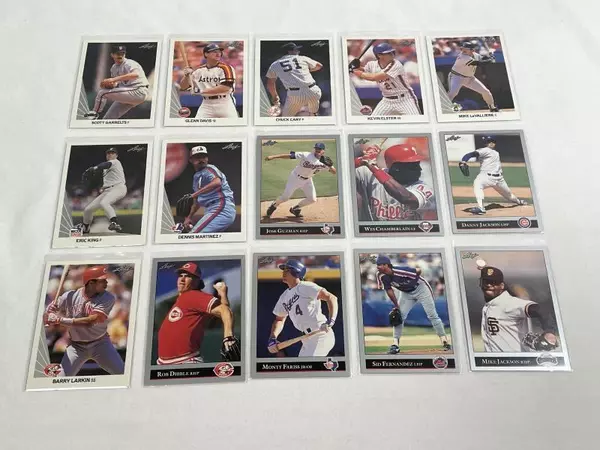 Lot of 25 Vintage 1990-1992 Leaf Baseball Cards - Astros, Mets, Yankees