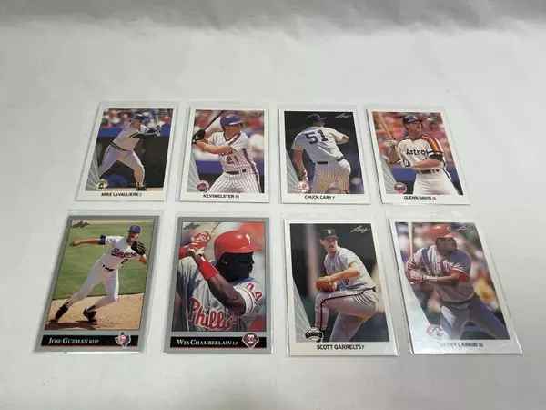 Lot of 25 Vintage 1990-1992 Leaf Baseball Cards - Astros, Mets, Yankees