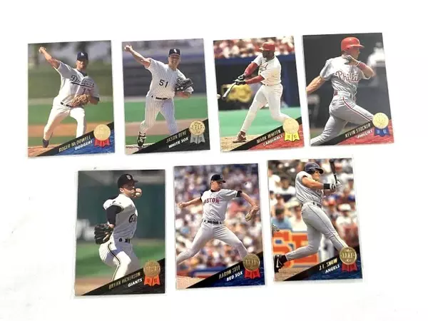 Lot of 15 Vintage 1993 Leaf Baseball Cards with Gold Seal - Good Condition