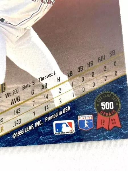 Lot of 15 Vintage 1993 Leaf Baseball Cards with Gold Seal - Good Condition