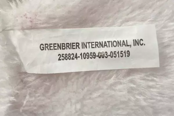 Lot of 2 Faux Fur Easter Bunny Ear Headbands White Pink Floral Sequins