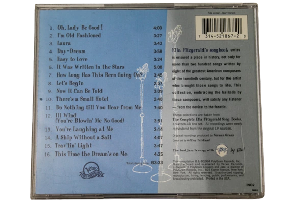 Ella Fitzgerald The Best of the Song Books: The Ballads CD 1994 Verve