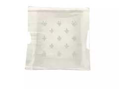 Clear Glass Square Serving Plate Tray 5.75" Embossed Fleur de Lis Design