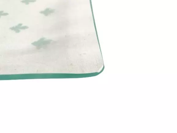 Clear Glass Square Serving Plate Tray 5.75" Embossed Fleur de Lis Design