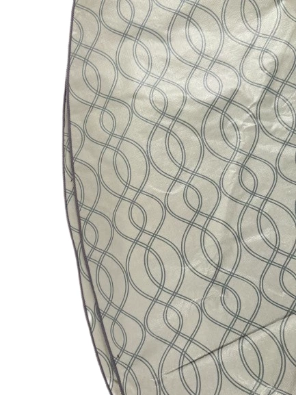 Cuisinart Mosaic Gray Round Tablecloth 68" PEVA Flannel Back - Stains