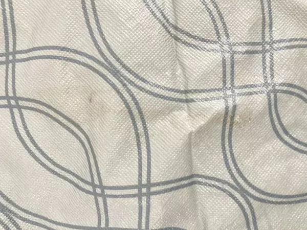 Cuisinart Mosaic Gray Round Tablecloth 68" PEVA Flannel Back - Stains